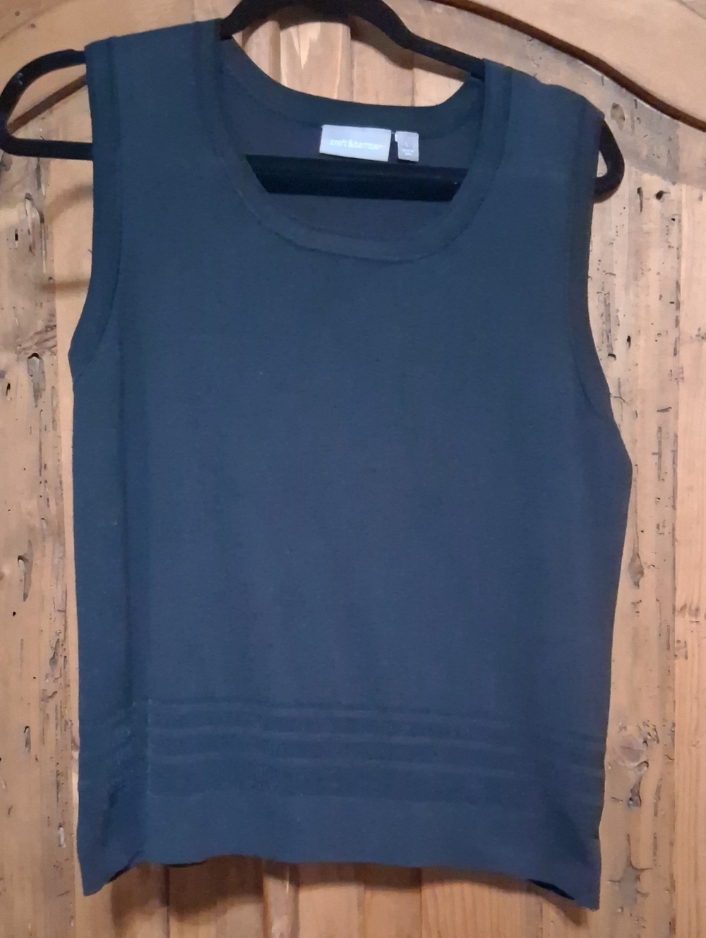 croft & barrow Black Sleeveless Tank Top